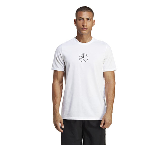 adidas Tennis Category Graphic Tee (M) (White)