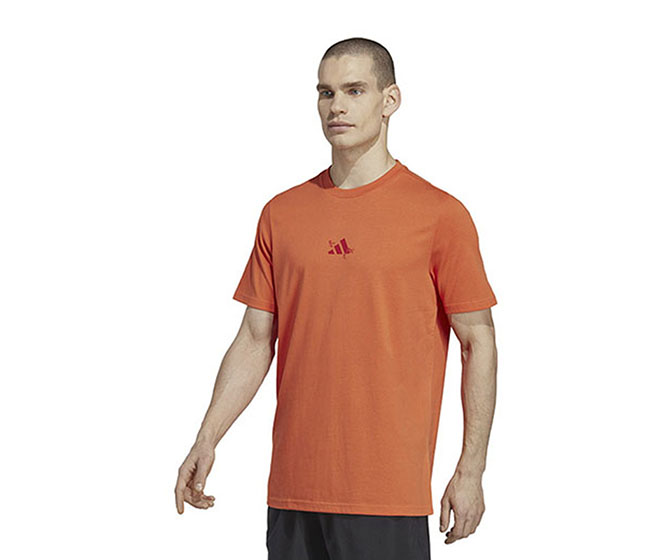 adidas Roland Garros Graphic Tee (M) (Impact Orange)