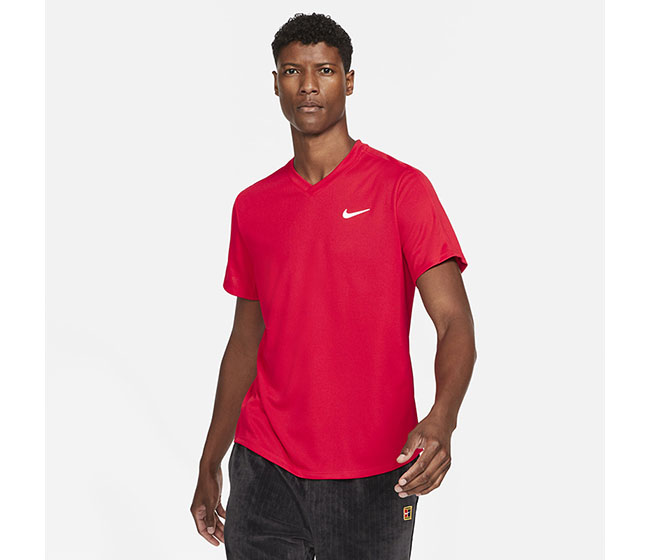 Nike Court DriFit Victory Top (M) (Red)