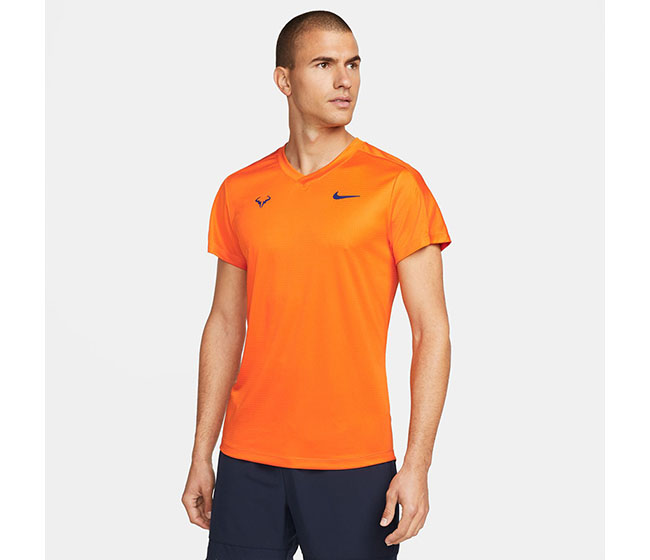 Nike Rafa Challenger Short Sleeve Top (M) (Orange)