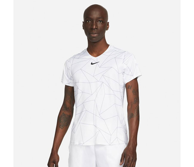 Nike Court Breathe Advantage Printed Top (M) (White)