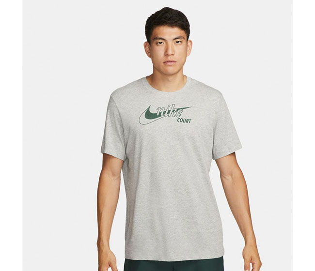 Nike Dri-FIT Swoosh Tennis Tee (M) (Grey)