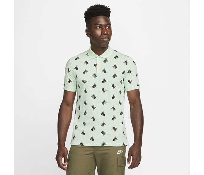 Fromuth Racquet Sports - The Nike Printed Polo Slim (M) (Mint Green)