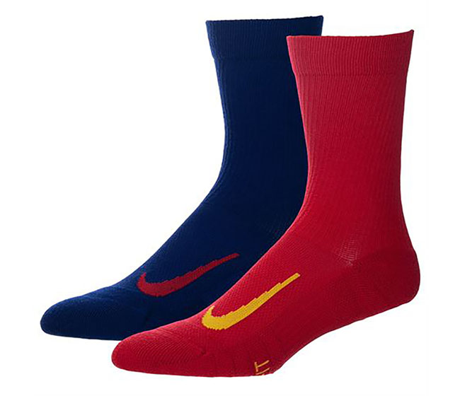 Nike Multiplier Crew Sock (2 Pair) (Red/Binary Blue)