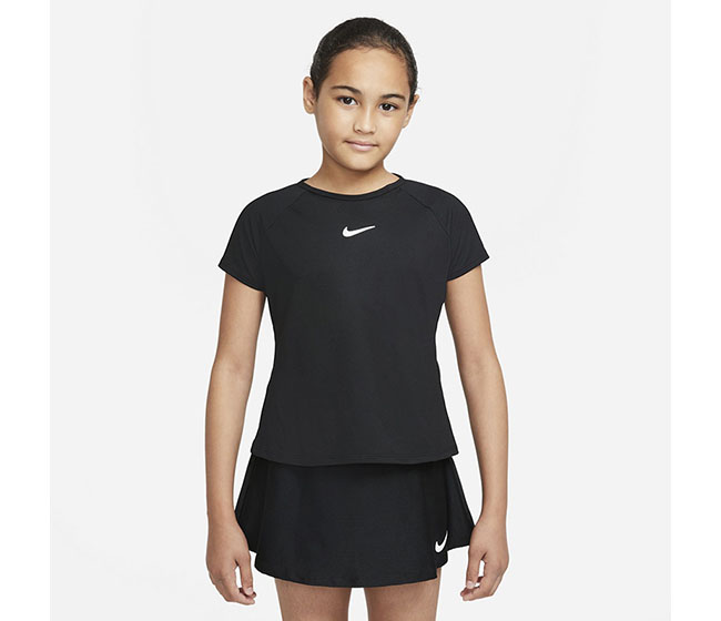 Nike Court Victory Short Sleeve Top (G) (Black)