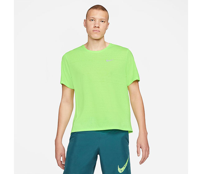 Nike Miler Short Sleeve Top (M) (Green)