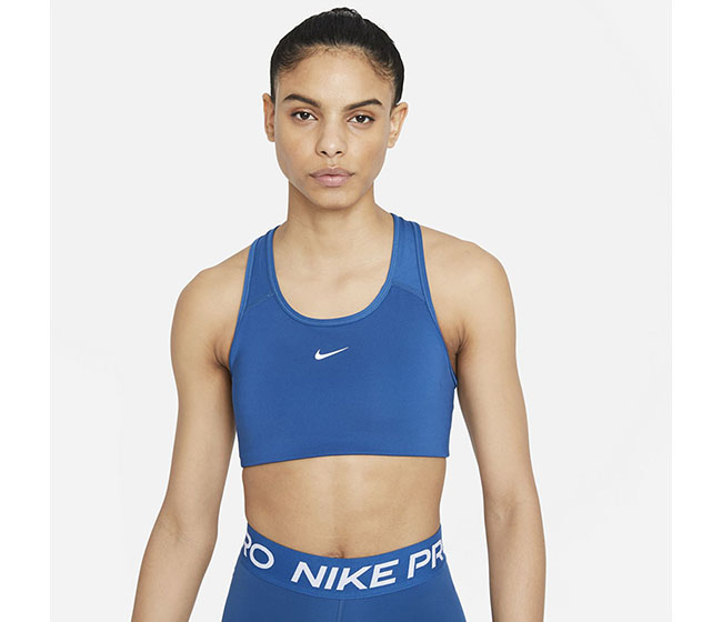 Nike Swoosh Sports Bra (W) (Blue)