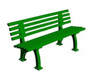 4' Courtside Bench (Green)
