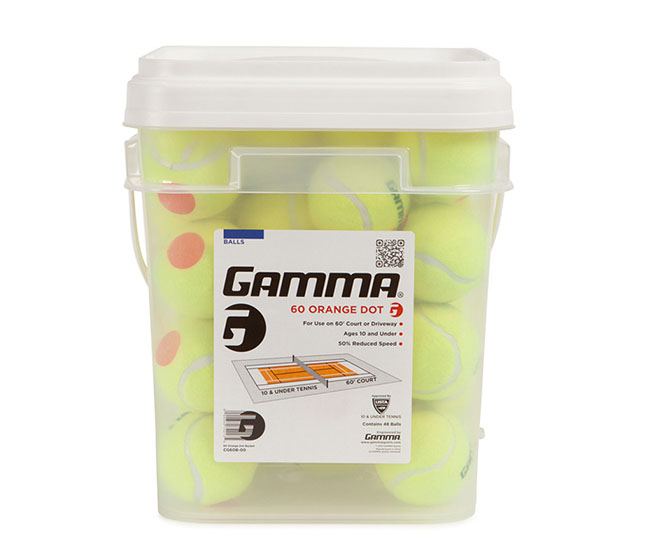 Gamma 60 Orange Dot Ball Bucket (48x)