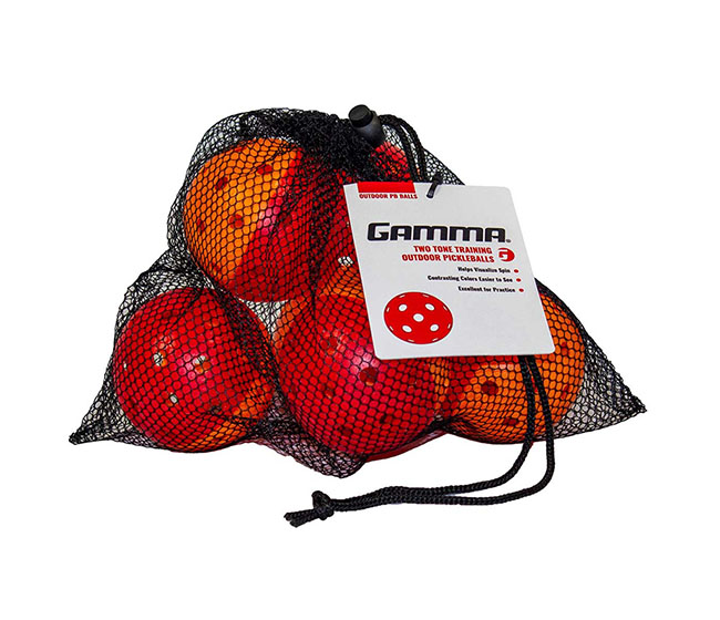 Gamma Two Tone Outdoor Training Pickleball (6x)(Red/Orange)