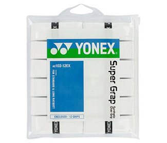 Yonex Wet Super Grap Overgrip (12x) (White)