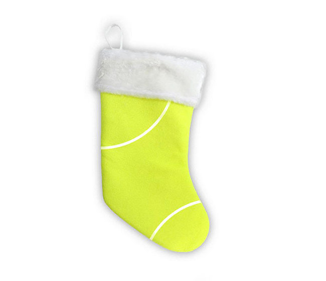Tennis Christmas Stocking (18") (Yellow)