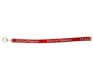 I Love Tennis Lanyard (Red)
