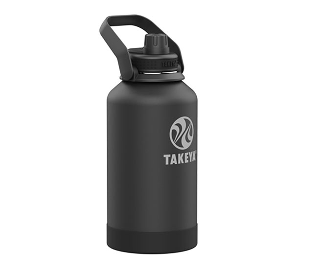 Takeya Newman Pickleball Series Insulated Water Bottle w/Spout Lid (64oz) (Black)