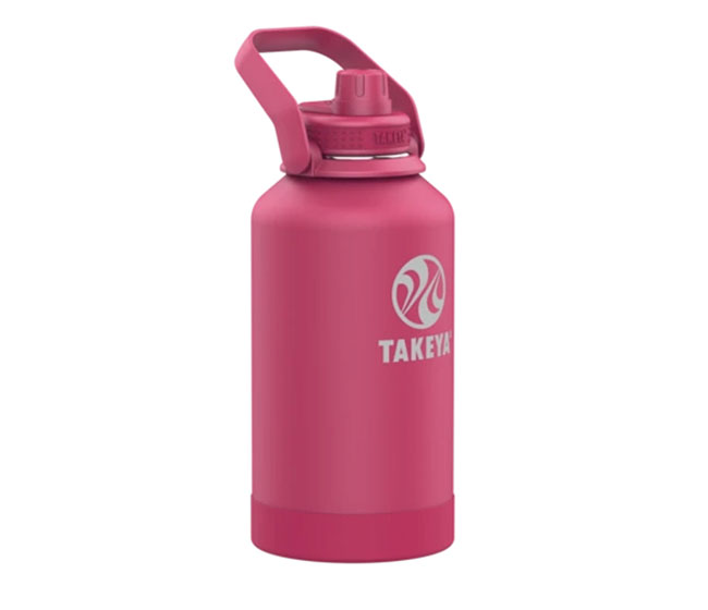 Takeya Newman Pickleball Series Insulated Water Bottle w/Spout Lid (64oz) (Pink)