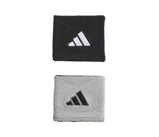 adidas Interval Small Reversible 2.0 Wristbands (Black/Grey)