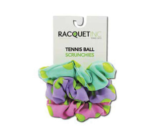Tennis Ball Scrunchies (3x) (Solid Green, Purple, Pink)